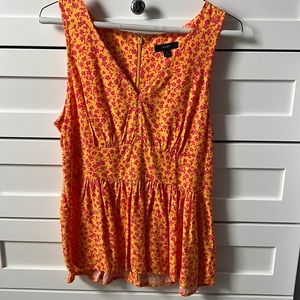 Jcrew floral ruffle tank size 2